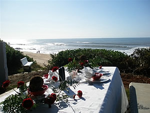 Enjoying breakfast on the beach At Tropical Beach Lodge